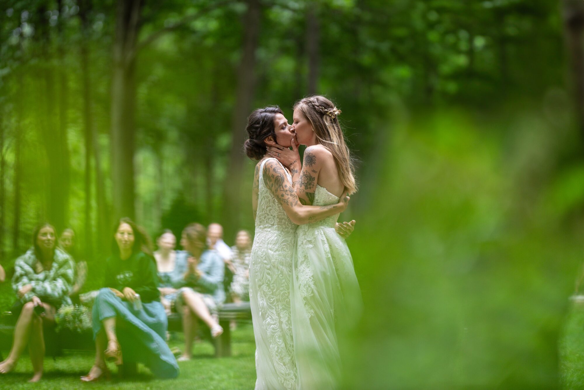Intimate wedding moment during documentary coverage