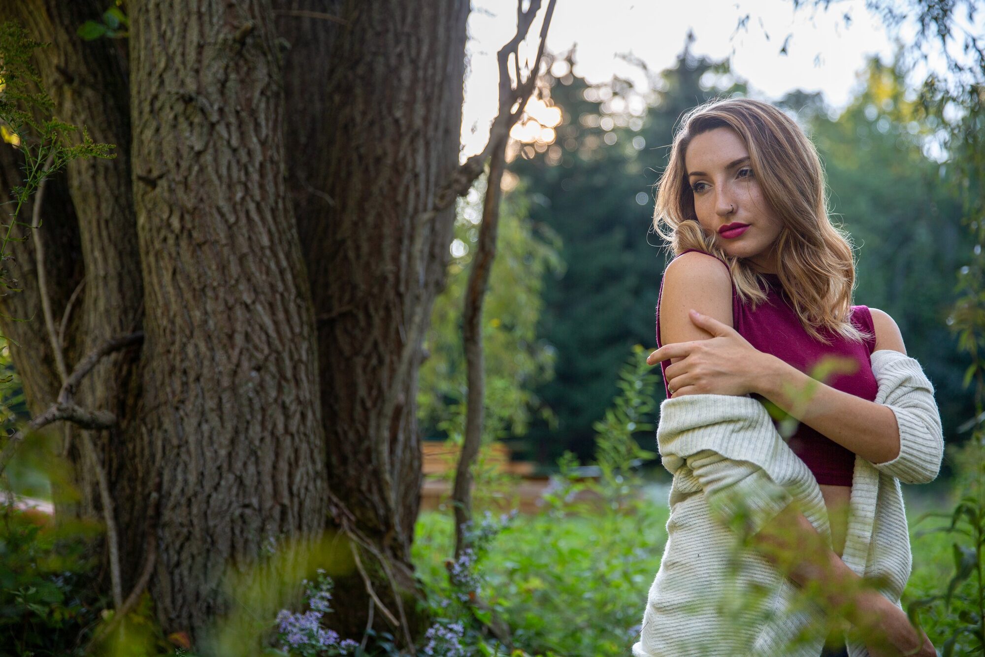 Natural light portrait session in the fields at Fernwood Hills